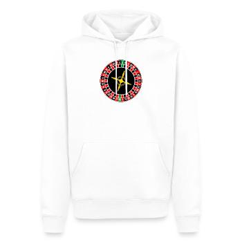 Cylindre Rolette - Sweat à capuche Premium bio Homme - blanc - Devant - Nico (187cm)