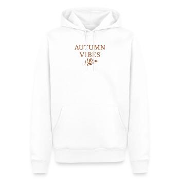Autumnal Naturkraft lettering - Men’s Premium Organic Hoodie - white - Front - Nico (187cm)