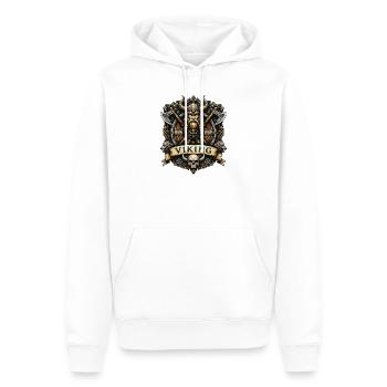 Viking Warrior Emblem - Men’s Premium Organic Hoodie - white - Front - Nico (187cm)