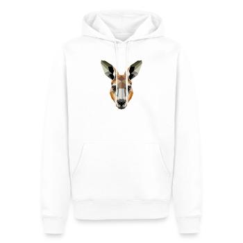 Kangourous Australie Outback Wild Mignons Kangourous - Sweat à capuche Premium bio Homme - blanc - Devant - Nico (187cm)