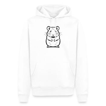 hamster - Sweat à capuche Premium bio Homme - blanc - Devant - Nico (187cm)