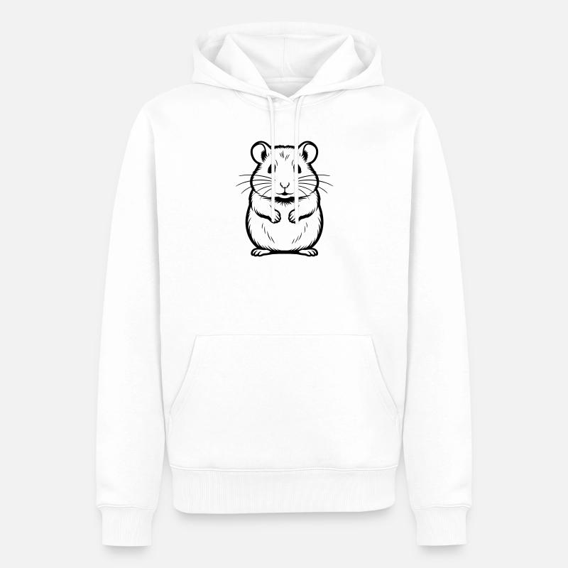 hamster - Sweat à capuche Premium bio Homme - blanc