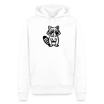 raccoon - Men’s Premium Organic Hoodie - white - Front - Nico (187cm)
