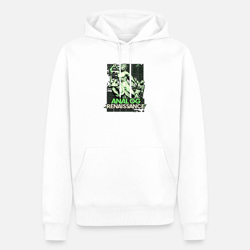 Analog Renaissance - Männer Premium Bio Hoodie - Weiß