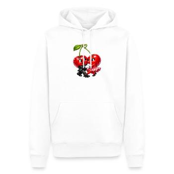 Kirschen Tanzen - Männer Premium Bio Hoodie - Weiß - Vorne - Nico (187cm)