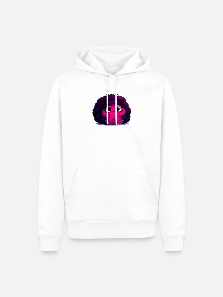 Nerz-Puff mit Spinnennetz - Männer Premium Bio Hoodie - Weiß