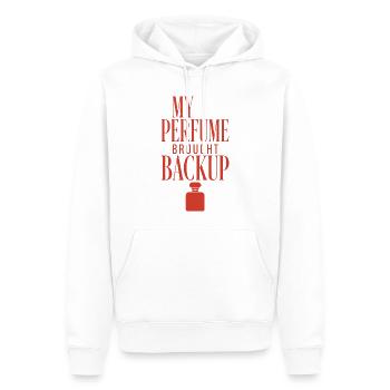 My Perfume Brought Backup - Männer Premium Bio Hoodie - Weiß - Vorne - Nico (187cm)