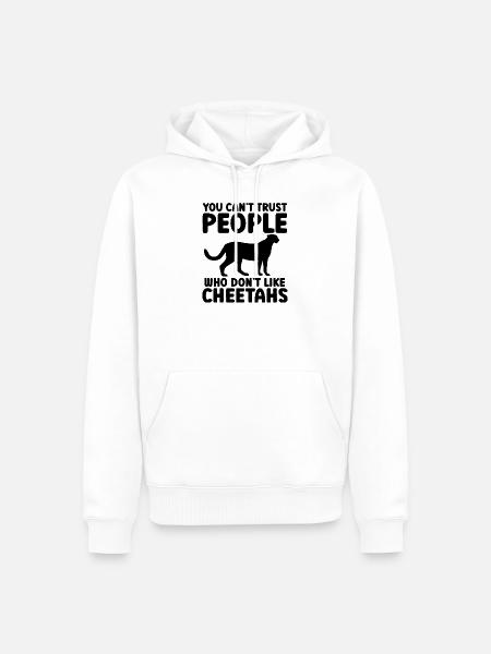 Gepard Spruch Humor - Männer Premium Bio Hoodie - Weiß
