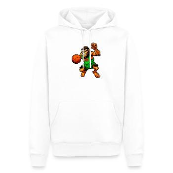 Schimpansen Basketballerin / Basketball Affe - Männer Premium Bio Hoodie - Weiß - Vorne - Nico (187cm)