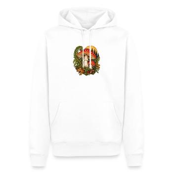 Fliegenpilz im Märchenwald - Männer Premium Bio Hoodie - Weiß - Vorne - Nico (187cm)