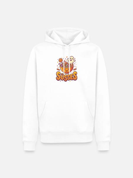 Süsses Halloween - Männer Premium Bio Hoodie - Weiß