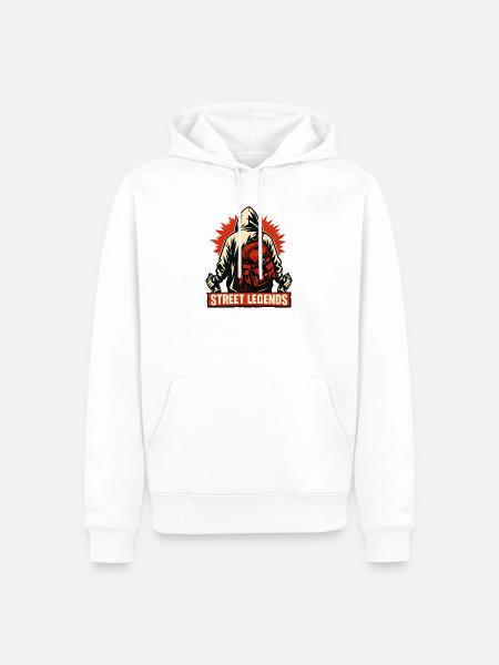 Street Legends Hoodie Motiv - Männer Premium Bio Hoodie - Weiß