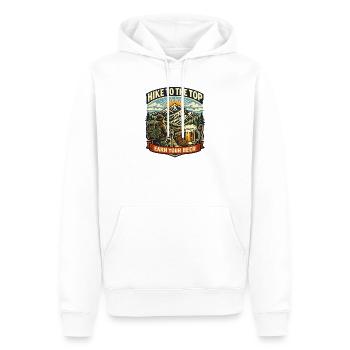 Gipfelsturm Bierverdient - Männer Premium Bio Hoodie - Weiß - Vorne - Nico (187cm)