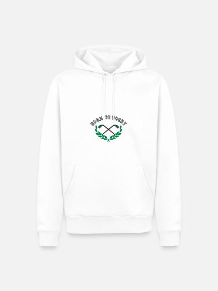 Né à Bogey - Sweat à capuche Premium bio Homme - blanc