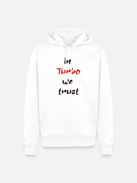 turbo - Männer Premium Bio Hoodie - Weiß