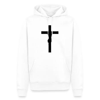 Croix de jesus - Sweat à capuche Premium bio Homme - blanc - Devant - Nico (187cm)