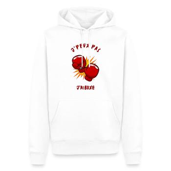 Boxer - Box Jersey - I Can't I Boxed - Männer Premium Bio Hoodie - Weiß - Vorne - Nico (187cm)