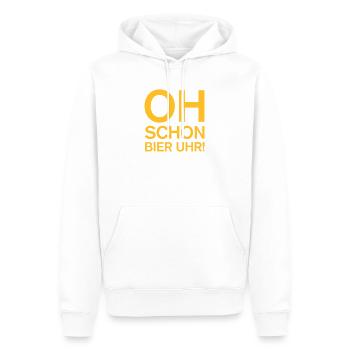 schon Bier Uhr Feierabend Bierdurst löschen Kneipe - Männer Premium Bio Hoodie - Weiß - Vorne - Nico (187cm)