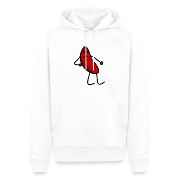 Chilled Jay - red - Männer Premium Bio Hoodie - Weiß - Vorne - Nico (187cm)