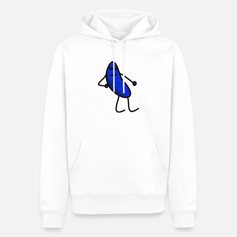 Chilled Jay - blue - Männer Premium Bio Hoodie - Weiß