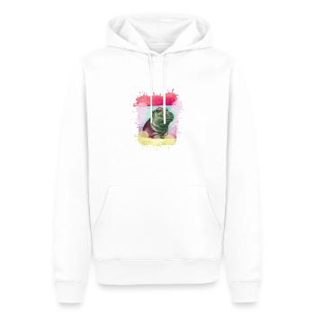 Hippopotame, coloré, peinture, bébé, peinture - Sweat à capuche Premium bio Homme - blanc - Devant - Nico (187cm)