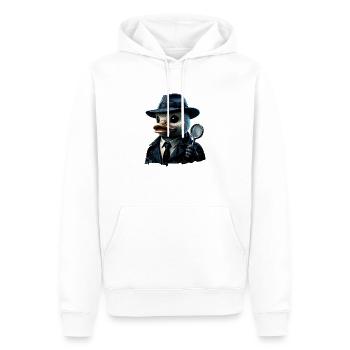 Detective Rubber Duck Illustration Realistic light - Men’s Premium Organic Hoodie - white - Front - Nico (187cm)