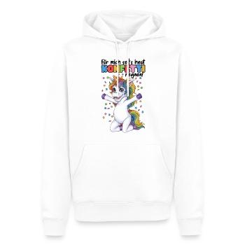Einhorn Party Konfetti Karneval Geburtstag Kinder - Männer Premium Bio Hoodie - Weiß - Vorne - Nico (187cm)