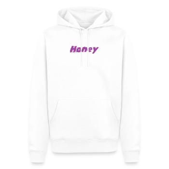 Honey Lively Honeybee Swarm Illustration - Men’s Premium Organic Hoodie - white - Front - Nico (187cm)