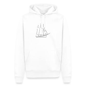 ship - Men’s Premium Organic Hoodie - white - Front - Nico (187cm)