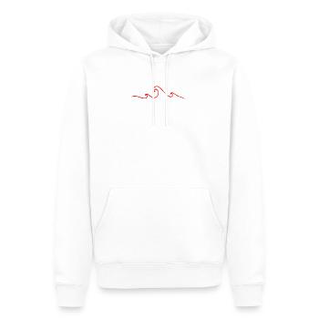 Vagues - Sweat à capuche Premium bio Homme - blanc - Devant - Nico (187cm)