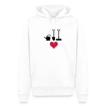 garden - Men’s Premium Organic Hoodie - white - Front - Nico (187cm)