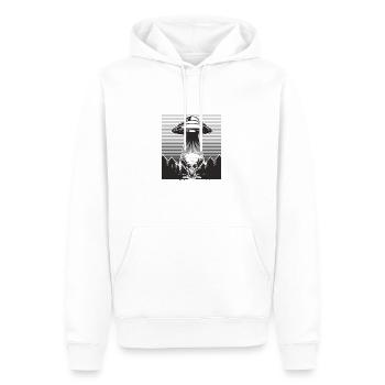 Alien, UFO, UAP, Space, Weltraum Flugobjekt - Männer Premium Bio Hoodie - Weiß - Vorne - Nico (187cm)