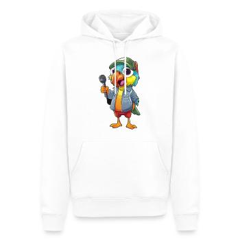 Komiker Squawkster - Männer Premium Bio Hoodie - Weiß - Vorne - Nico (187cm)