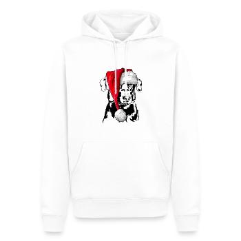 Santa BEAUCERON Chiens de Noël Wilsigns - Sweat à capuche Premium bio Homme - blanc - Devant - Nico (187cm)