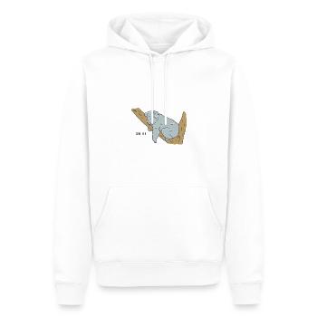 Koala endormi sur une branche d’arbre Doodle - Sweat à capuche Premium bio Homme - blanc - Devant - Nico (187cm)