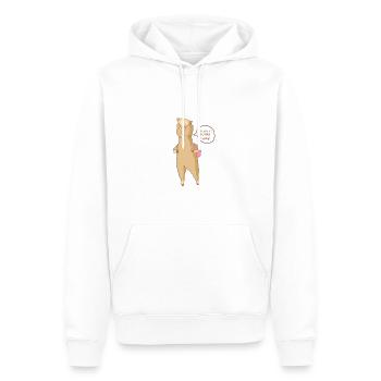 Adventure? ALPAKA my bag! Sweet Alpaca - Men’s Premium Organic Hoodie - white - Front - Nico (187cm)