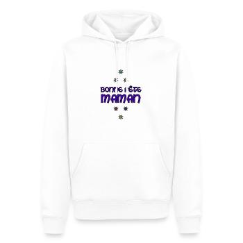 MUTTERTAG. SCHÖNEN MUTTERTAG. Mama. ICH LIEBE DICH - Männer Premium Bio Hoodie - Weiß - Vorne - Nico (187cm)