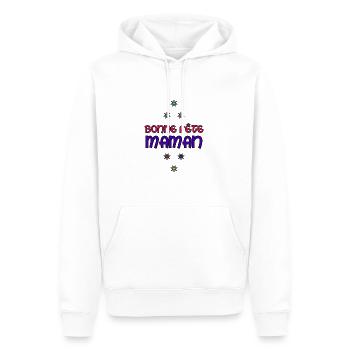 SCHÖNEN MUTTERTAG. Mama. MUTTERTAG. ICH LIEBE DICH - Männer Premium Bio Hoodie - Weiß - Vorne - Nico (187cm)