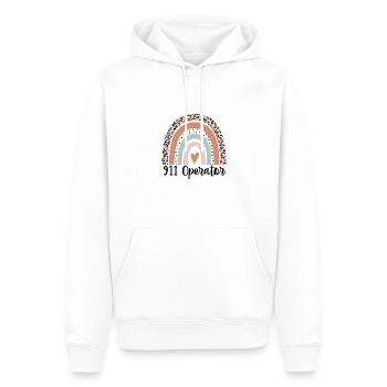 91 Operator Rainbow Leopard Funny - Men’s Premium Organic Hoodie - white - Front - Nico (187cm)