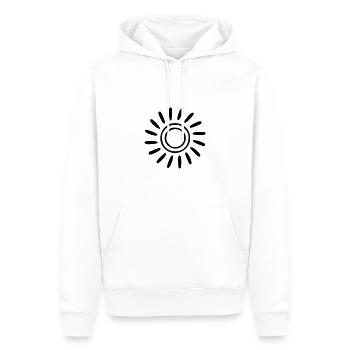 Sonne Zeichnung Natur Skizze schwarz - Männer Premium Bio Hoodie - Weiß - Vorne - Nico (187cm)