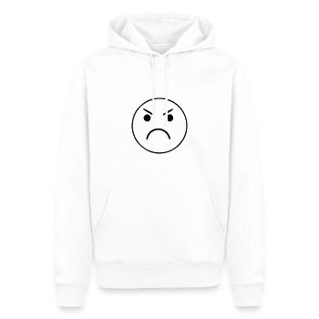 Emoji sketch evil black - Sweat à capuche Premium bio Homme - blanc - Devant - Nico (187cm)