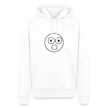 Le croquis emoji surprend le noir - Sweat à capuche Premium bio Homme - blanc - Devant - Nico (187cm)