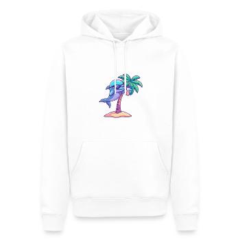 Dolphin Summer Beach Vacation - Men’s Premium Organic Hoodie - white - Front - Nico (187cm)