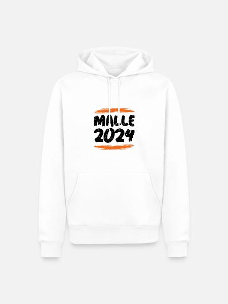 Malle 2024 - Männer Premium Bio Hoodie - Weiß