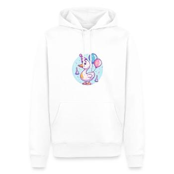 Gans Geburtstag Comic - Männer Premium Bio Hoodie - Weiß - Vorne - Nico (187cm)