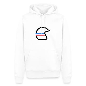 Gerikho - Sweat à capuche Premium bio Homme - blanc - Devant - Nico (187cm)