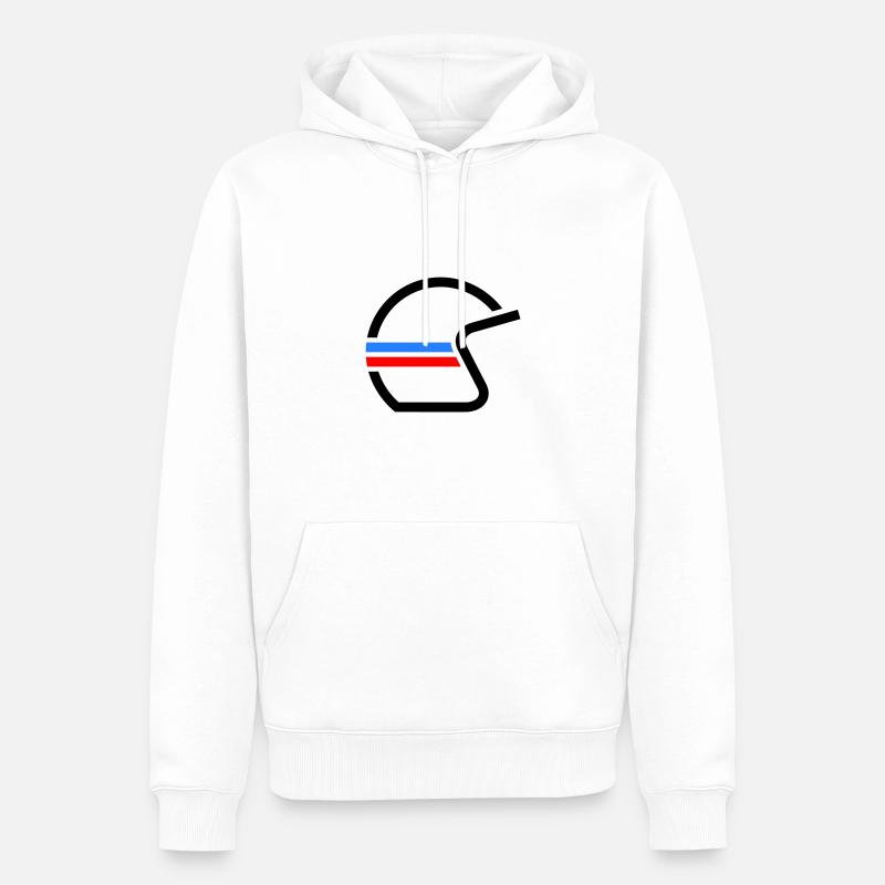 Gerikho - Sweat à capuche Premium bio Homme - blanc