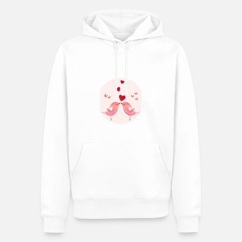 Joyeuse Saint-Valentin - Sweat à capuche Premium bio Homme - blanc