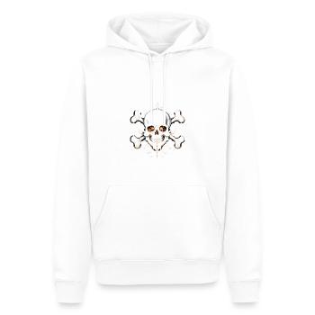TOTENKOPF skull and bones - Männer Premium Bio Hoodie - Weiß - Vorne - Nico (187cm)