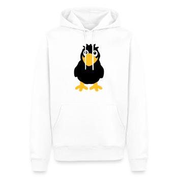 Rabe - Männer Premium Bio Hoodie - Weiß - Vorne - Nico (187cm)